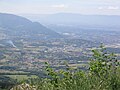 The Salève (left) and the agglomeration of Annemasse