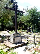 Cross in Cemetery of Mission San Carlos Borromeo de Carmelo, east view