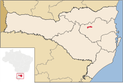 Localização de Witmarsum em Santa Catarina