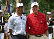 Woods and former President George H. W. Bush (4 July 2007)