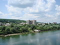 Image 3A view of Otaci, which is located on the southwestern bank of the Dniester River, which at that point forms the northeastern border of Moldova, July 2006. Here Otaci is seen from the Ukrainian town of Mohyliv-Podilskyi. The tower block in the foreground collapsed in 2019.