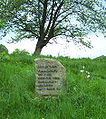 Gedenkstein für den Rennsteigforscher Plänkner in Hörschel.