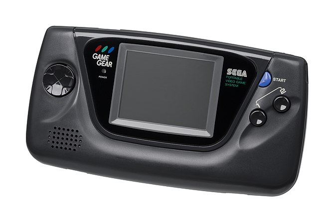 The Sega Game Gear handheld.