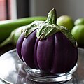 Segmented purple aubergines seem to be new on the market in Thailand