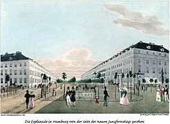 III 4 Die Esplanade von der Seite des neuen Jungfernstiegs gesehen