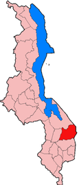 Location of Machinga District in Malawi