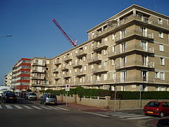 Exemple architectural, boulevard de Verdun, de la reconstruction de l'après-guerre.