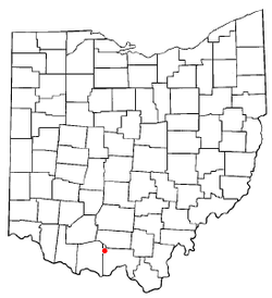 Location of Rarden, Ohio