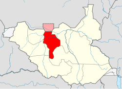 Vị trí ở Nam Sudan.