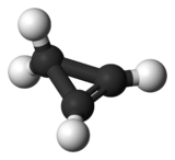 Molecuulmodel van cyclopropeen