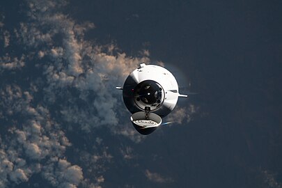 Cargo Dragon approaching the ISS