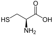 Structuurformule van L-cysteïne