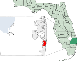 Location within Palm Beach County and Florida