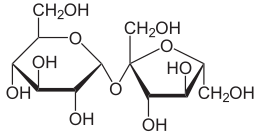 formula di struttura del saccarosio