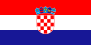 Flag of Croatia (charged horizontal tricolour triband)