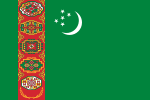 Drapeau du Turkménistan.