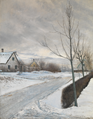 89 L.A. Ring, Road in the Village of Baldersbrønde (Winter Day), 1912, NG6658, National Gallery uploaded by Villy Fink Isaksen, nominated by Villy Fink Isaksen