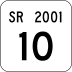 State Route 2001 marker