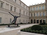 Wolfgang Mattheuer's sculpture Der Jahrhundertschritt (1984, bronze), in the courtyard