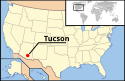 Location map of Tucson, Arizona.