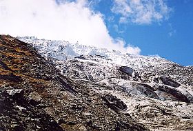 Langue du glacier de l'Allalin.