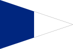 Flag of the Senior Merchant Navy Captain in the harbour