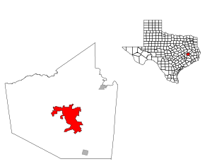 Location of Huntsville, Texas