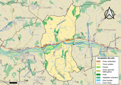 Carte des infrastructures et de l'occupation des sols de la commune en 2018 (CLC).