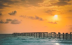 Alappuzha beach during sunset