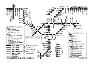 高速路線図（京都付近）