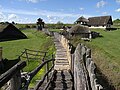 Germaniarren herri bat irudikatzen duen aire zabaleko Funkenburg Westgreußen museoan.