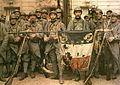 French regimental flag, Paris, autochrome dated 1917