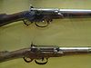 The breech end of two Kammerlader rifles