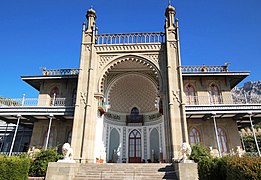 Palacio Vorontsovski (Crimea, Ucrania), construido entre 1830 y 1848 por el inglés Edward Blore