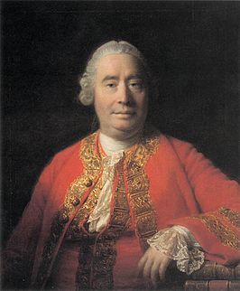 David Hume geschilderd door Allan Ramsay in 1766 (Scottish National Gallery of Modern Art)