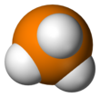 Spacefill model of phosphine