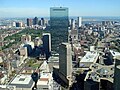 Der John Hancock Tower und die Skyline von Boston