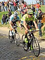 Boonen y Filippo Pozzato en el Tour de Flandes 2012.