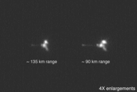 Sonda 2001 Mars Odyssey fotografada pela Surveyor, 21 de abril de 2005.