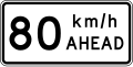 (TW-1B3(80) Road works speed limit ahead - 80 km/h