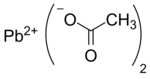 Skeletal formula of lead(II) acetate