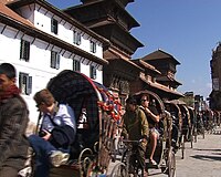 Cycle rickshaws, Nepal