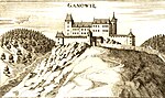 Burg nach einem Stich von Vischer (1680)