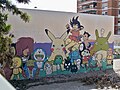 Mural de dibujos animados, obra de Cristina Soler y Javier Dólera, 2023-09-14.