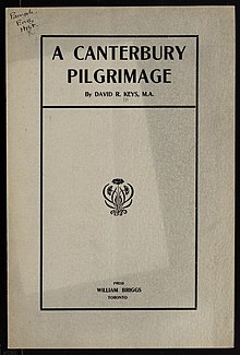 Cover of a A Canterbury pilgrimage by David Reid Keys published by William Briggs Press.