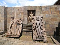 Statues in porch, Avalokiteshvara at centre.[62]