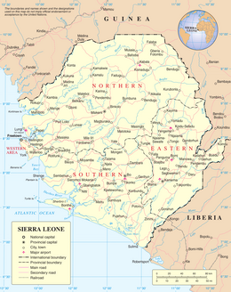 Map of Sierra Leone