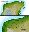 Radar topography of the Chicxulub Crater (Image courtesy NASA/JPL-Caltech).