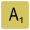 Scrabble tile for "A"