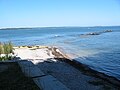 Beach north of the fort